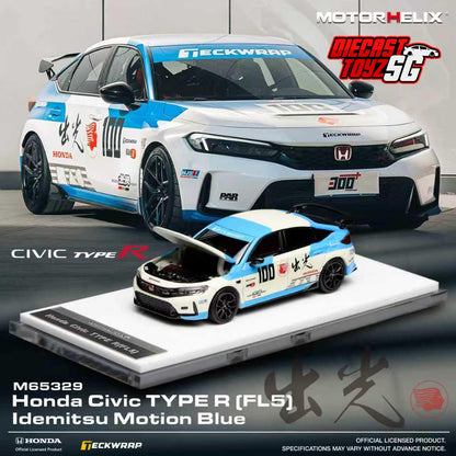 MOTORHELIX 1/64 HONDA CIVIC TYPE R FL5  IDEMITSU MOTION BLUE