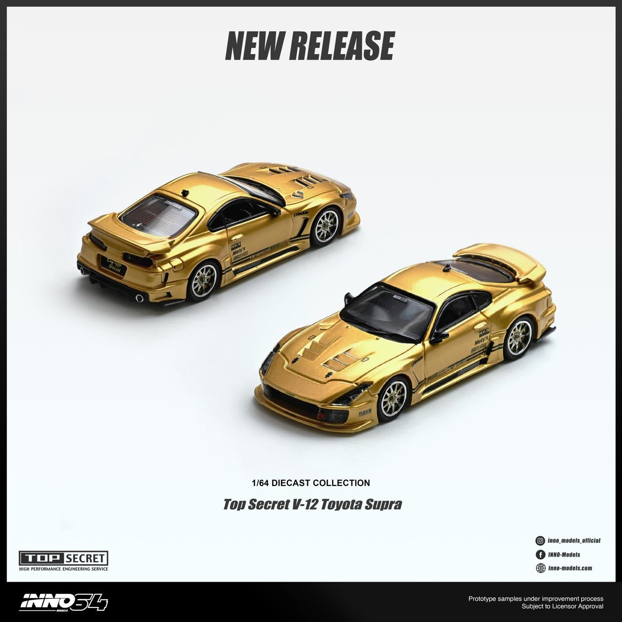 * PRE ORDER * INNO64 1/64 TOP SECRET V12 SUPRA GOLD