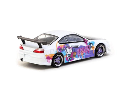 TARMAC WORKS 1/64 VERTEX NISSAN SILVIA (S15) HELLO KITTY DRIFT CAR