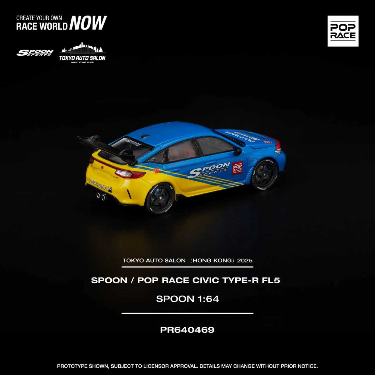 POP RACE 1/64 SPOON SPORTS SPOON SPORTS FL5 PR640469 – Diecast Toyz SG