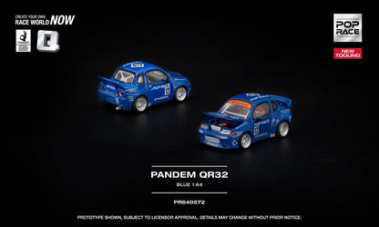 * PRE ORDER * POP RACE 1/64 PANDEM QR32 BLUE PR640572