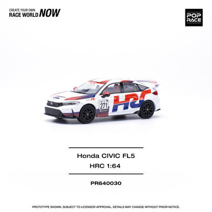 * PRE ORDER * POP RACE 1/64  HONDA CIVIC TYPE-R (FL5) TCR - HRC  PR640030