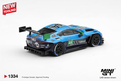 * PRE ORDER * MINI GT #1334 1/64 Aston Martin Vantage GT3 Evo #44 Magnus Racing 2025 IMSA Daytona 24 Hrs  (LHD) * BLISTER PACK *