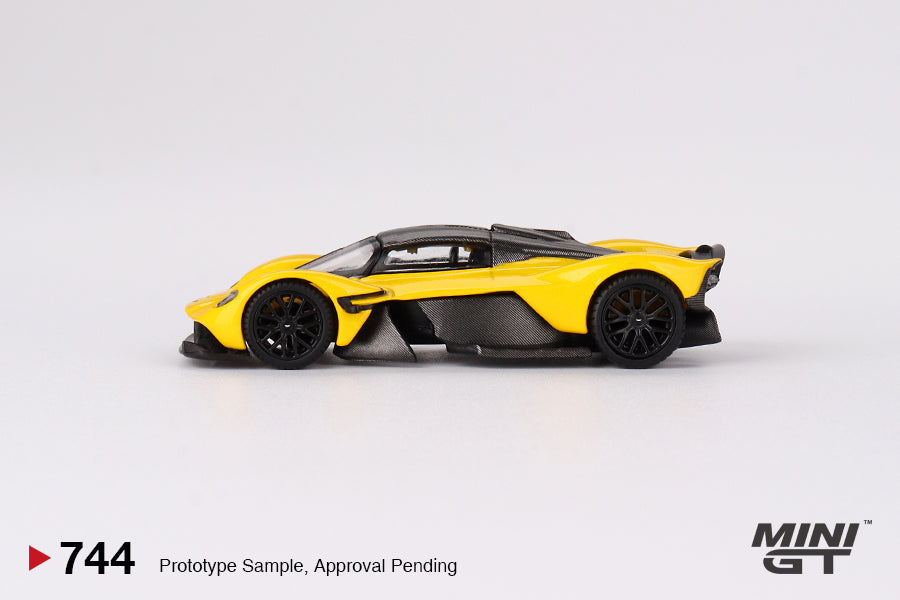 MINI GT #744 1/64 Aston Martin Valkyrie Sunburst Yellow (LHD)