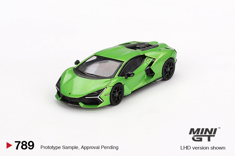 MINI GT #789 1/64 Lamborghini Revuelto Verde Selvans (RHD)
