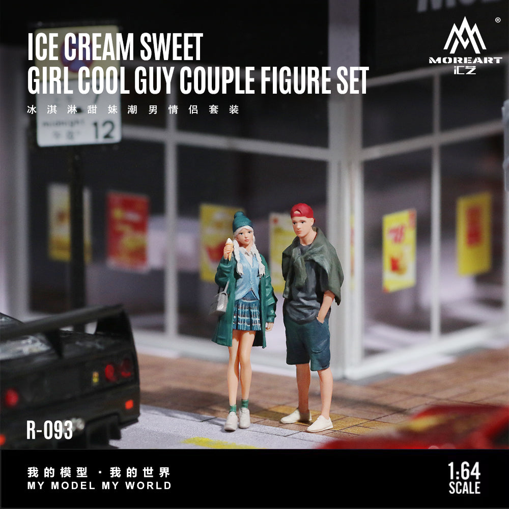MOREART 1/64 ICE CREAM SWEET GIRL COOL GUY COUPLE FIGURE SET MO223093