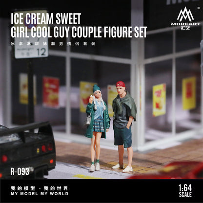 MOREART 1/64 ICE CREAM SWEET GIRL COOL GUY COUPLE FIGURE SET MO223093