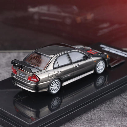 MOTORHELIX 1/64 MITSUBISHI LANCER EVOLUTION IV GSR CUSTOMIZED ELECTROPLATING GUN GRAY - M64009DZ-CY