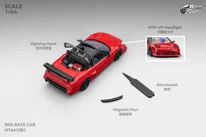 Micro Turbo 1/64 NSX Race Car METALLIC RED MT6412B1