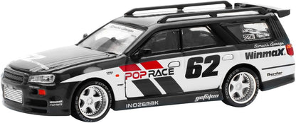 POPRACE 1/64  STAGEA SIMON'S GARAGE 62 BLACK  PR640211