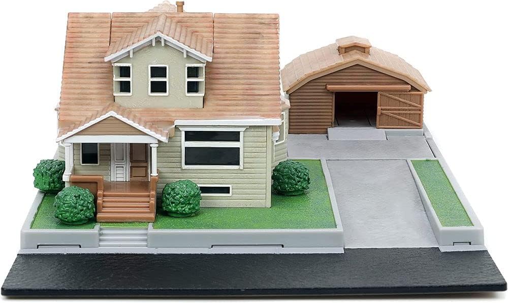 Jada Toys Fast & Furious Nano Hollywood Rides Dom Toretto's House Display Diorama with Two 1.65'' Die-cast Cars