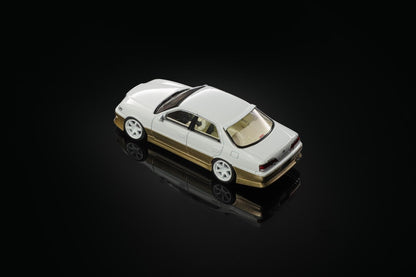 Mortal 1/64 Toyota Cresta Mk5 JZX100 2.5 Roulant G Pearl White Gold - MOT64CRESTA07SE