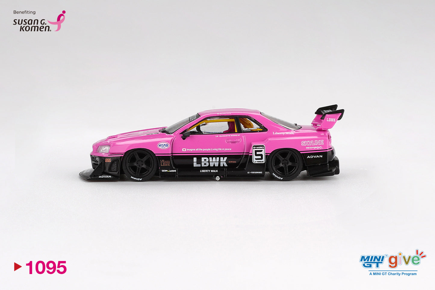 MINI GT #1095 1/64 Nissan LB-ER34 Super Silhouette SKYLINE MINI GT Give x Diecast Talk — For Susan G. Komen