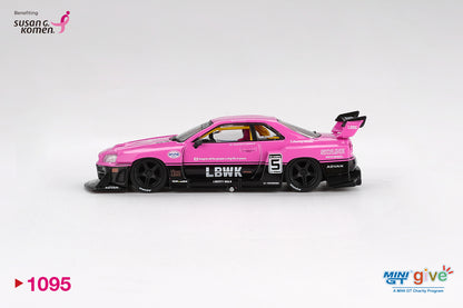 MINI GT #1095 1/64 Nissan LB-ER34 Super Silhouette SKYLINE MINI GT Give x Diecast Talk — For Susan G. Komen