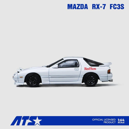 ATS 1:64 Diecast Model Mazda Licensed Product - RX-7 Mk2 FC3S White Color (ATS880204) Retractable-Headlight