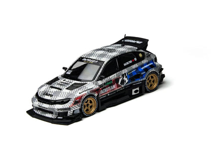 Time Mirco TM x PSC Design 1:64 Diecast Model Impreza Concept Customized iAcro Raider Gray-Blue TM648302