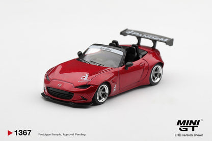 * PRE ORDER * MINI GT #1367 1/64  Mazda Miata MX-5 (ND) Pandem Kodo Red (RHD)