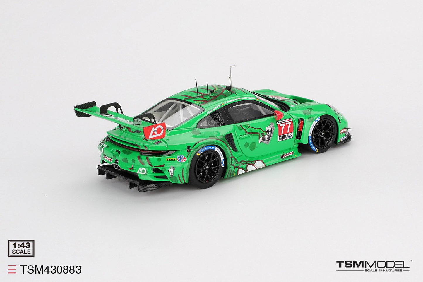 TOP SPEED MODELS TSM 1/43 Porsche 911 GT3 R (992) #77 AO Racing 2025 IMSA Sebring 12 Hrs Class Winner* TSM430883