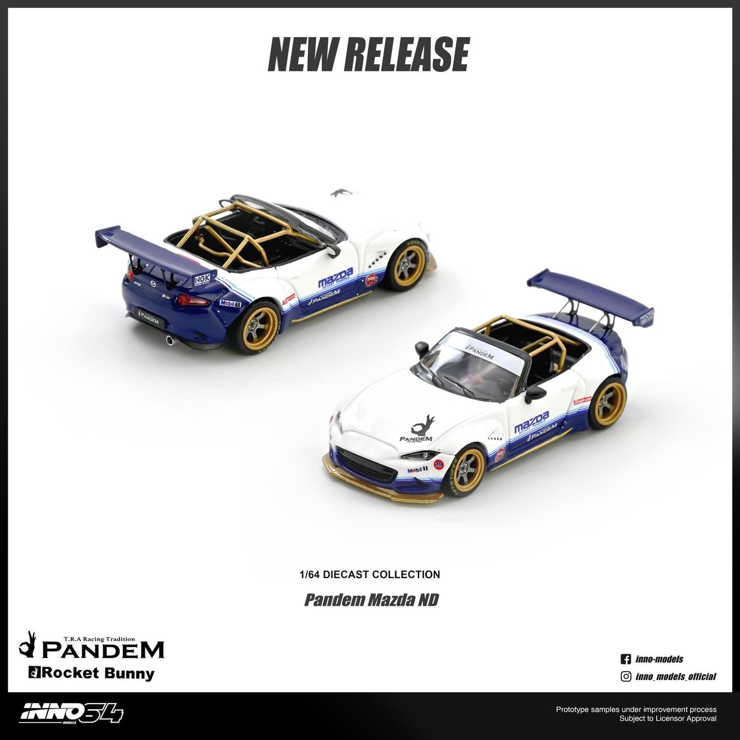 * PRE ORDER * INNO64 1/64 Mazda MX-5 (ND) Miata "PANDEM ROCKET BUNNY" V1.0