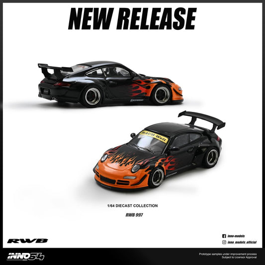 * PRE ORDER * INNO64 1/64 RWB 997 Orange Burning Flame