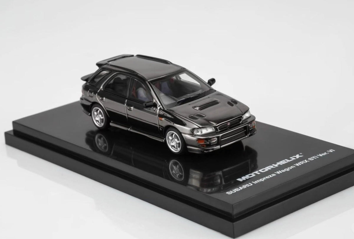 MOTORHELIX SUBARU IMPREZA WAGON WRX STI VER. VI CUSTOMIZED ELECTROPLATING GUN GRAY GT SHOW EXCLUSIVE -   M67107
