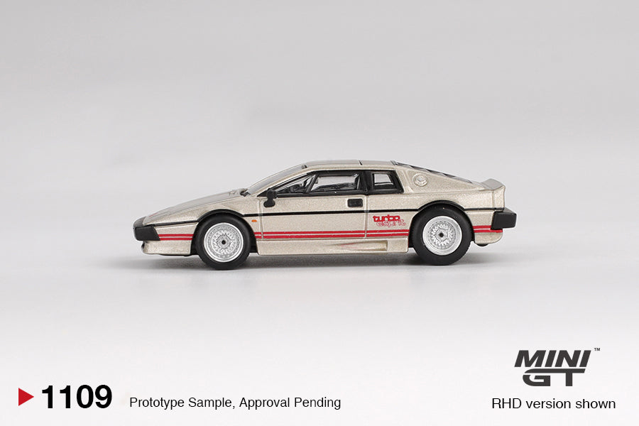 MINI GT #1109 1/64 Lotus Esprit Turbo Metallic Silver (RHD)