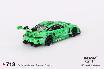 MINI GT #713 1/64 Porsche 911 GT3 R #80 GTD AO Racing 2023 IMSA Sebring 12 Hrs