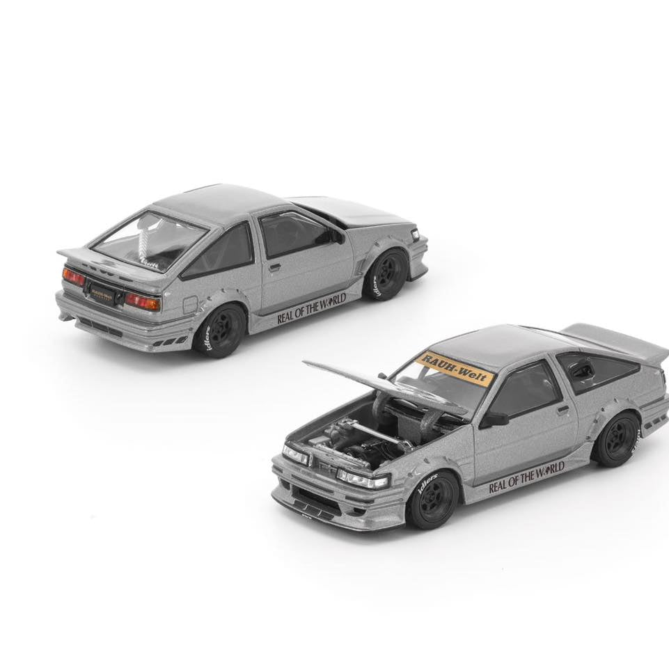 * PRE ORDER * Pop Race 1/64 RWB AE86 - MATTE GREY PRE030