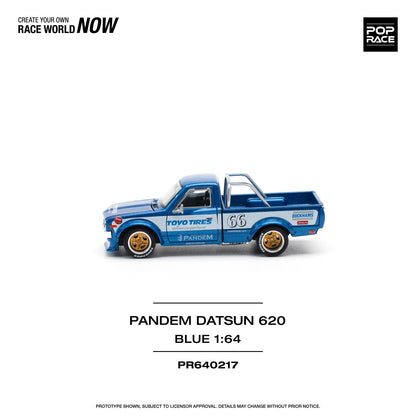 * PRE ORDER * POPRACE 1/64  PANDEM DATSUN 620 BLUE PR640217