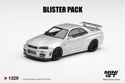 * PRE ORDER * MINI GT #1329 1/64 Nissan NISMO R34GT-R Z-tune Z-Tune Silver (RHD) * BLISTER PACK *