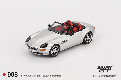 MINI GT #998 1/64 BMW Z8 Silver (LHD)