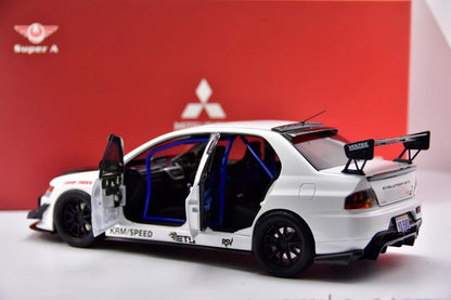 SUPER A 1/18 Mitsubishi Lancer Evolution 9 MR FQ-360 White