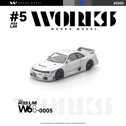 * PRE ORDER * Works 1:64 Skyline R33 LM Silver (W640005)