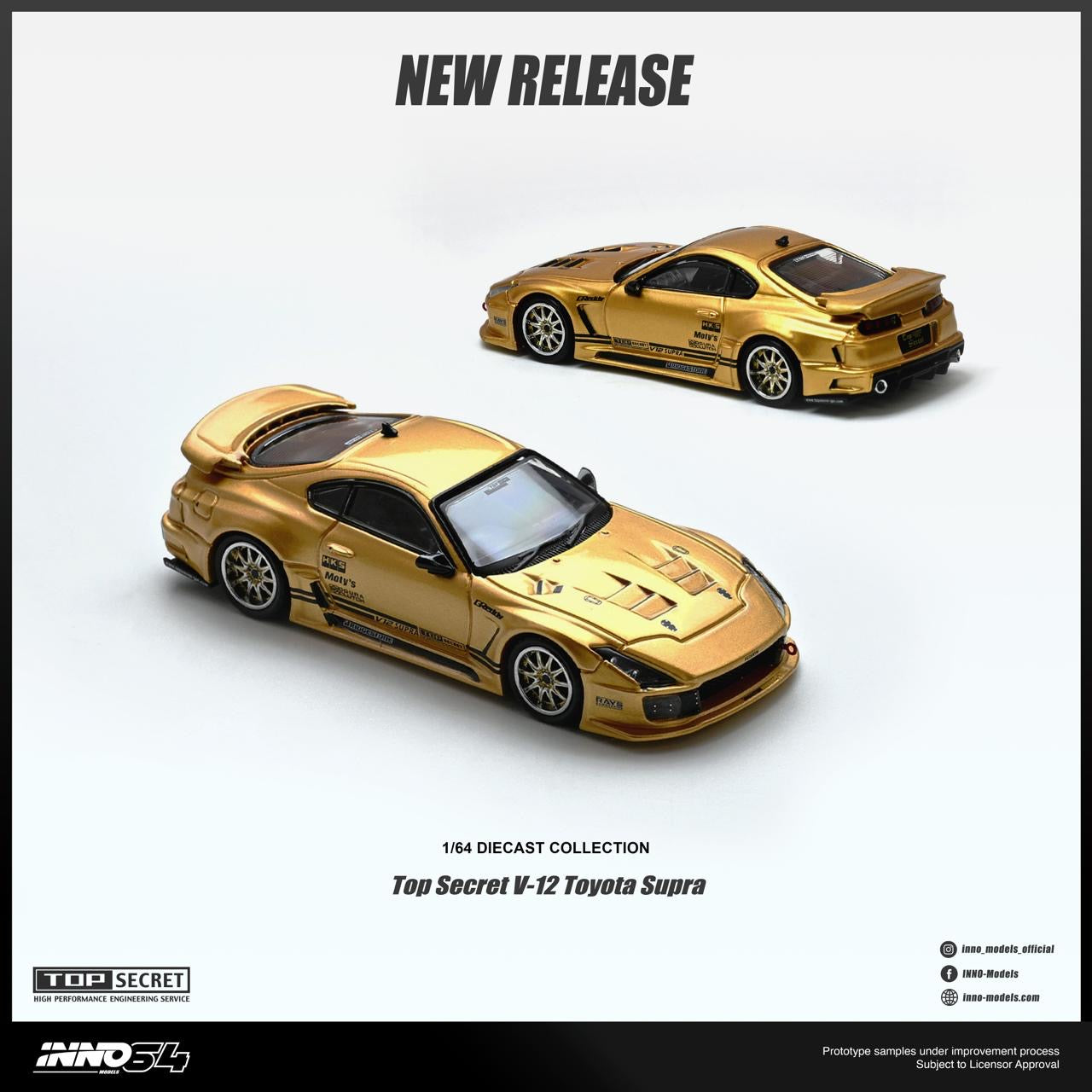 * PRE ORDER * INNO64 1/64 TOP SECRET V12 SUPRA GOLD