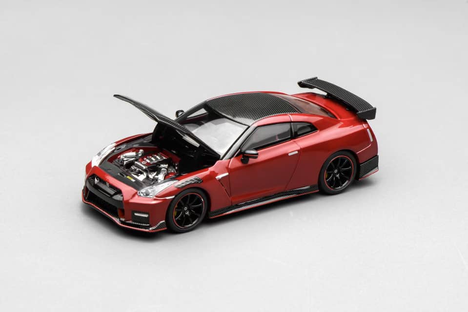 * PRE ORDER * MOTORHELIX 1/64 NISSAN GT-R R35 SPECIAL EDITION BY NISMO 2022 VIBRANT RED