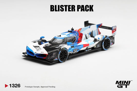 * PRE ORDER * MINI GT #1326 1/64 BMW M Hybrid V8 GTP #24 BMW M Team RLL 2024 IMSA Daytona 24 Hrs * BLISTER PACK *
