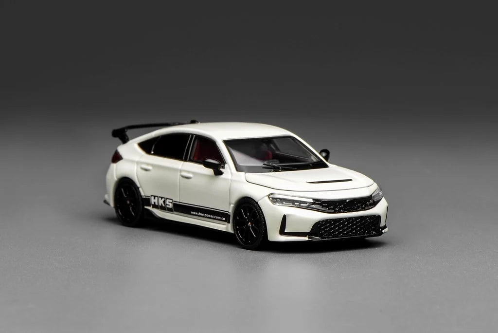 Motorhelix 1/64 Honda Civic Type R (FL5) HKS Livery Championship White M65319