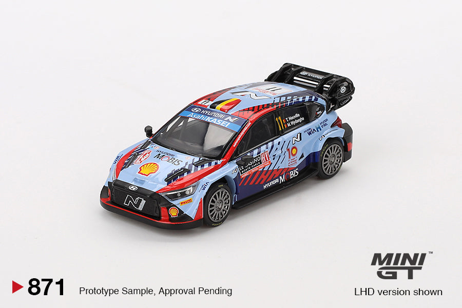 MINI GT #871 1/64 Hyundai i20 N Rally1 Hybrid #11 2024 Rallye Monte-Carlo Winner (LHD)