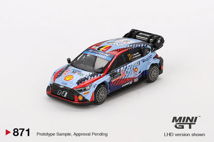 MINI GT #871 1/64 Hyundai i20 N Rally1 Hybrid #11 2024 Rallye Monte-Carlo Winner (LHD)