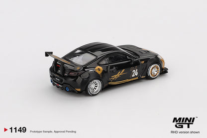 MINI GT #1149 1/64 Toyota GR86 LB★Nation Black / Gold (RHD)