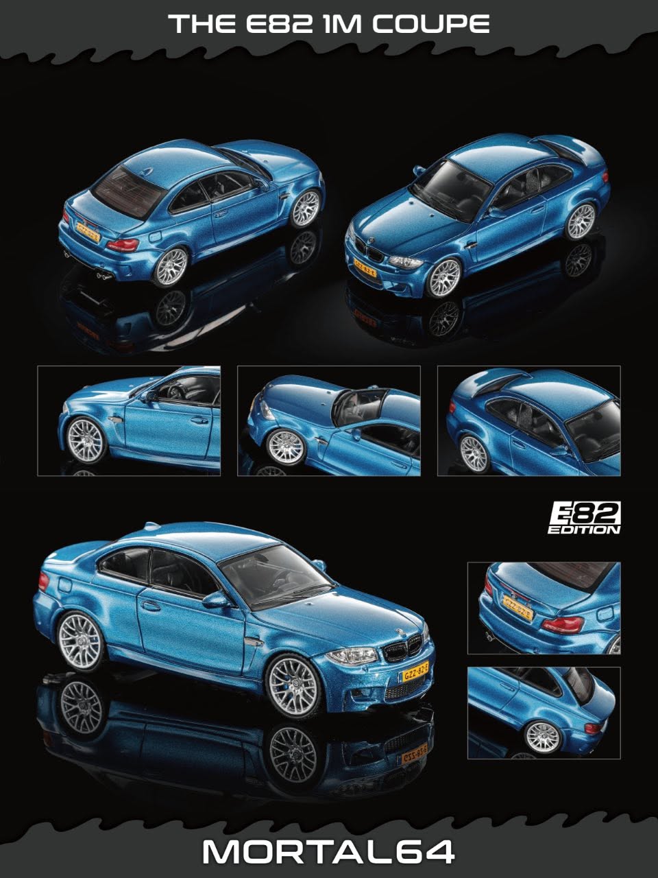 MORTAL 1/64 BMW 1M Coupe Metallic Long Beach Blue