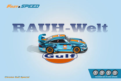 Fast Speed 1:64 Porsche RWB 993 GT - Chrome Gulf