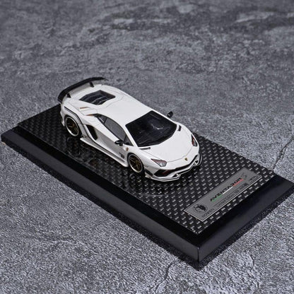 1/64 YM MODEL Advance Edition Rowen Lamborghini Aventador S Pearl White