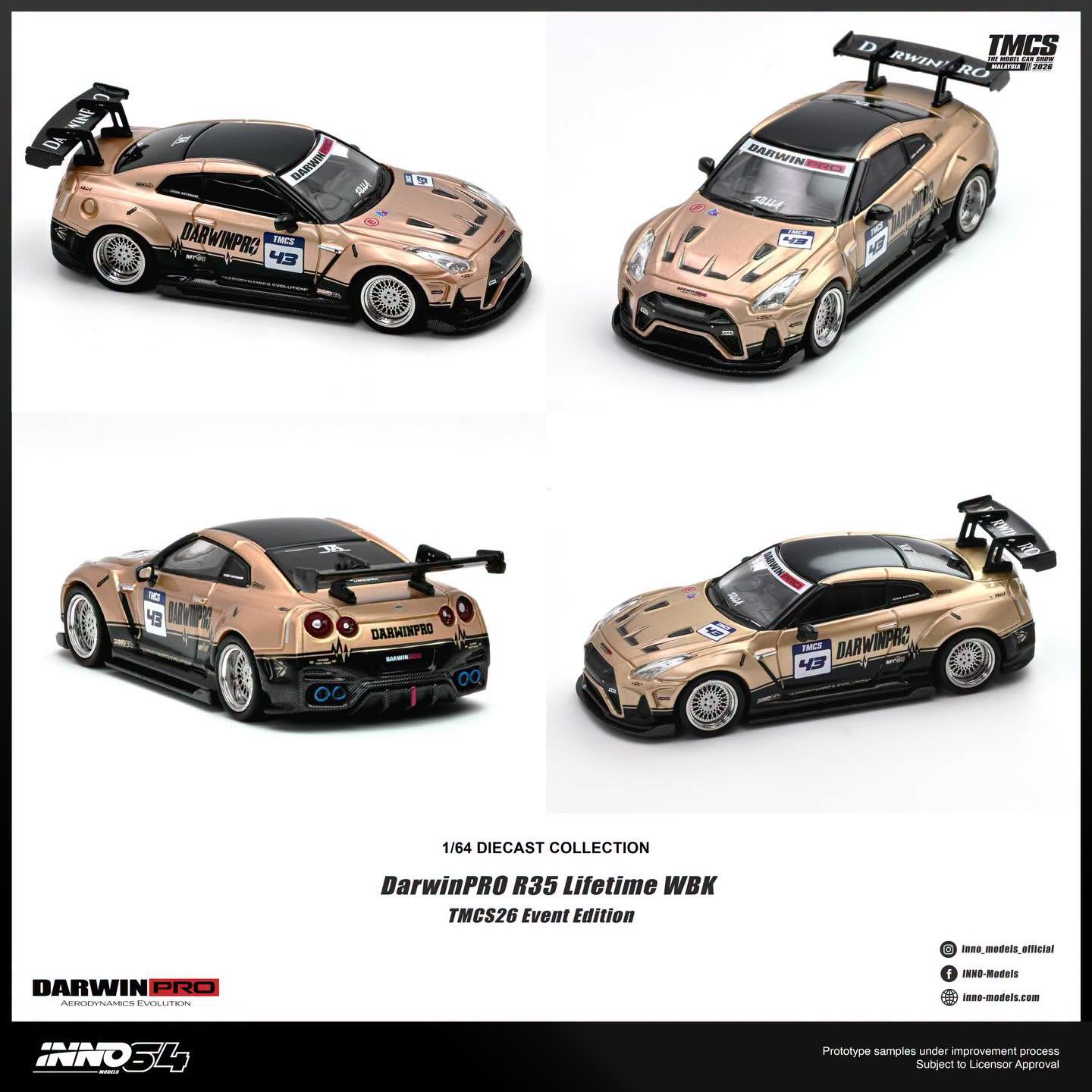 INNO64 1/64 DARWINPRO R35 LIFETIME WBK | TMCS 2026 EXCLUSIVE