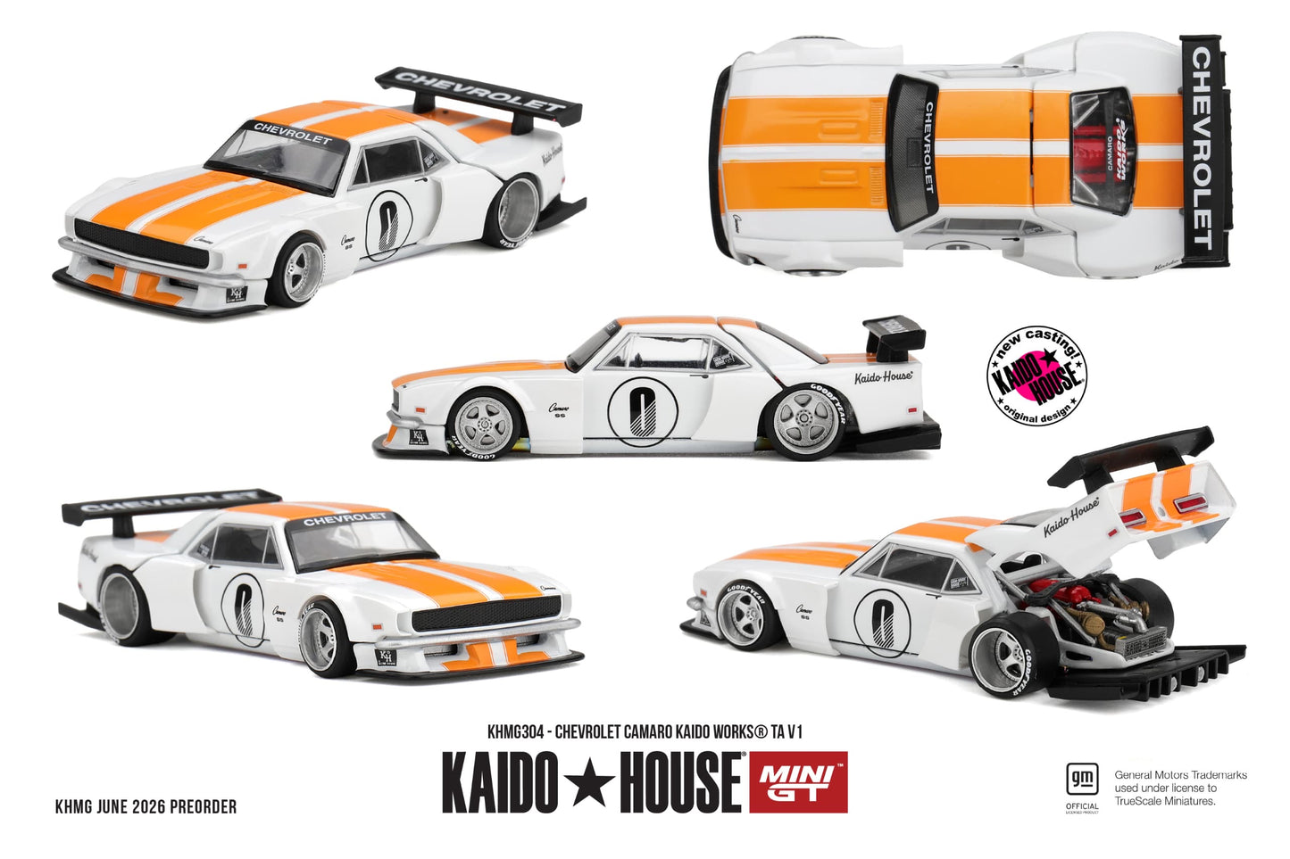 * PRE ORDER * [ Kaido House x MINI GT ] 1/64 Chevrolet Camaro KAIDO WORKS TA V1 - KHMG304