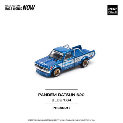 * PRE ORDER * POPRACE 1/64  PANDEM DATSUN 620 BLUE PR640217