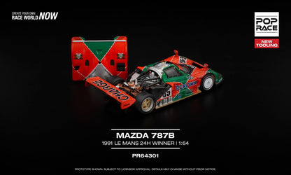 * PRE ORDER * POP RACE 1/64 MAZDA 787B 1991 LE MANS 24H WINNER PR640301