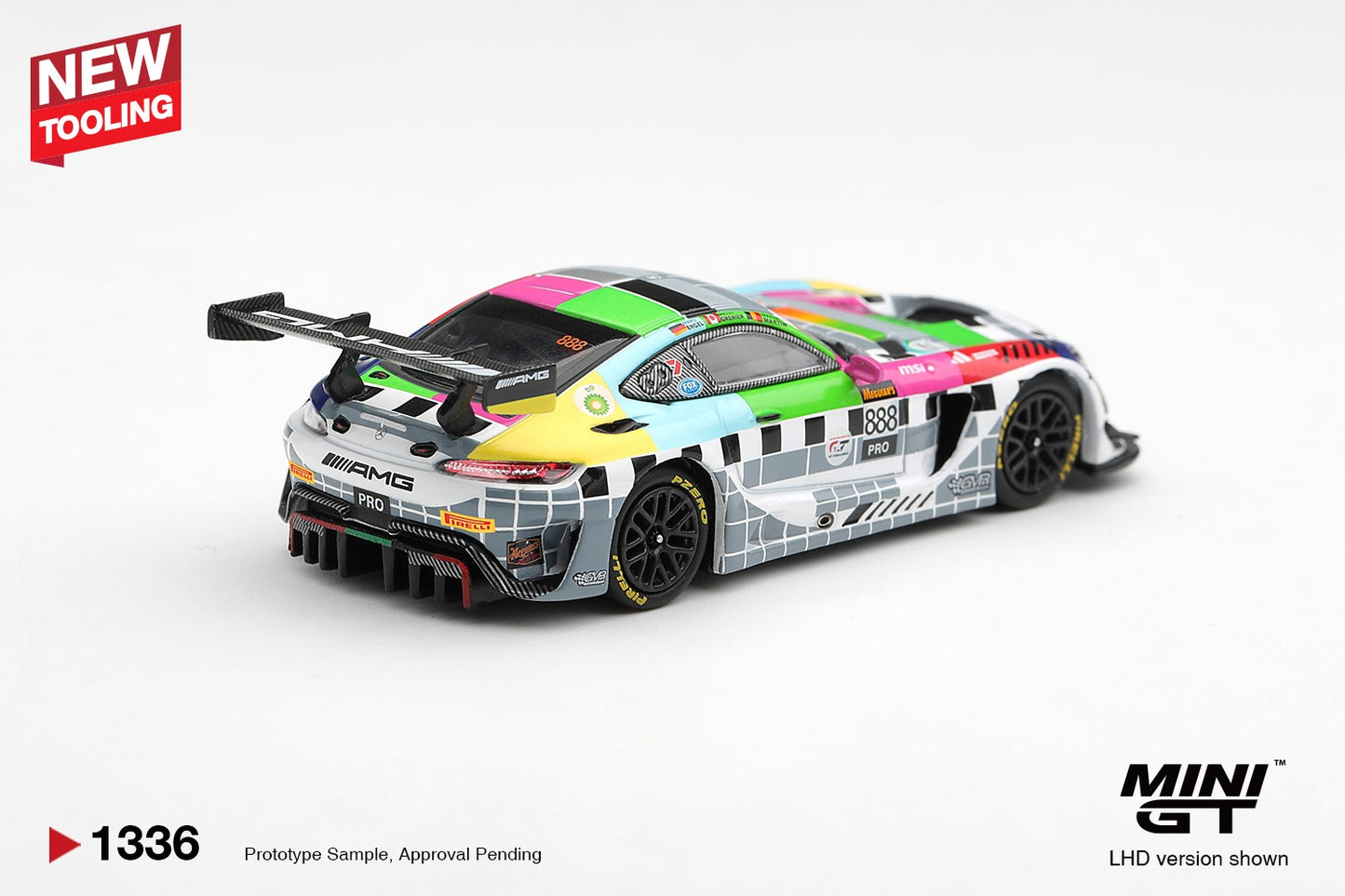 * PRE ORDER * MINI GT #1336 1/64 Mercedes-AMG GT3 #888 Mercedes-AMG Team GMR Meguiar´s Bathurst 12 Hour 2025 (LHD)