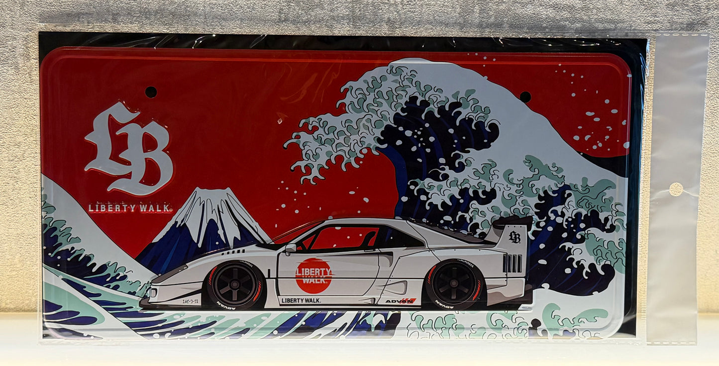 LIBERTY WALK LB Number Plate F40 Wave