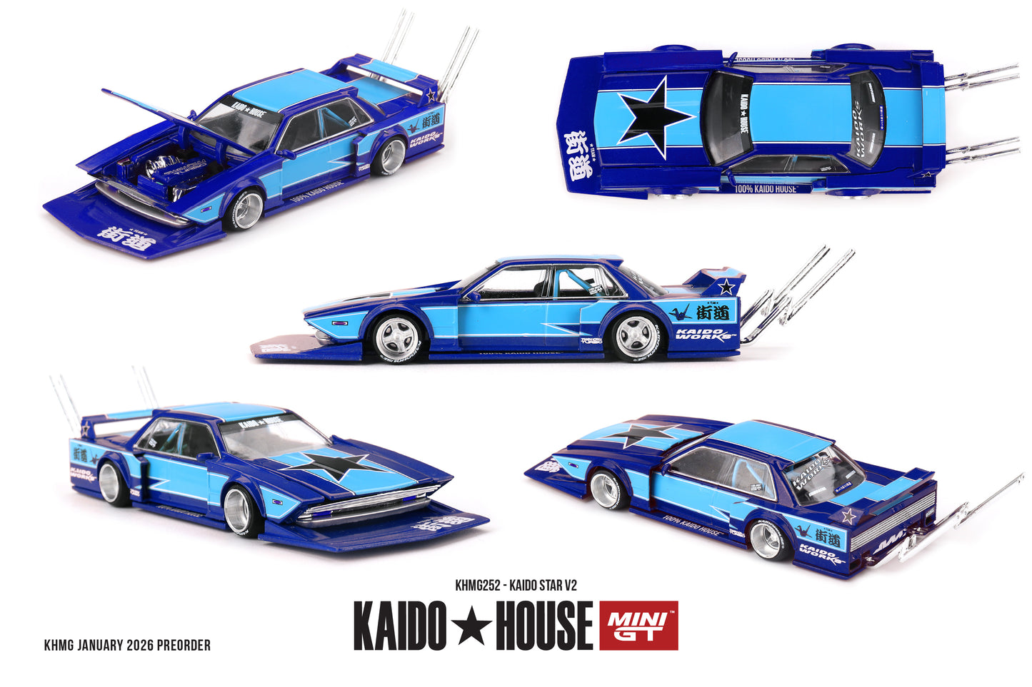 * PRE ORDER * [ Kaido House x MINI GT ] 1/64 KAIDO STAR V2 KHMG252
